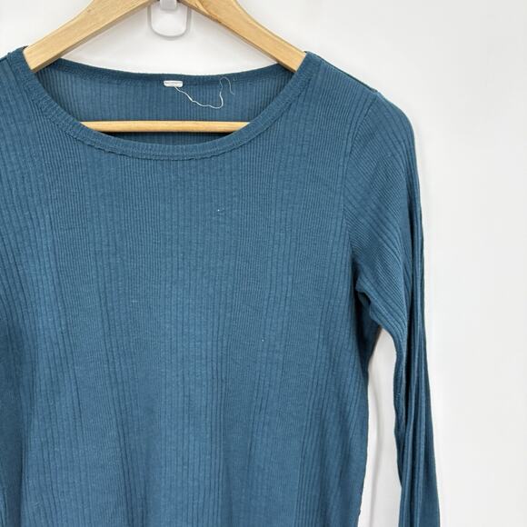 Alo Yoga Top Women Medium Soft Ribbed Horizon Pilates Pullover Athleisure Soft - Picture 3 of 7